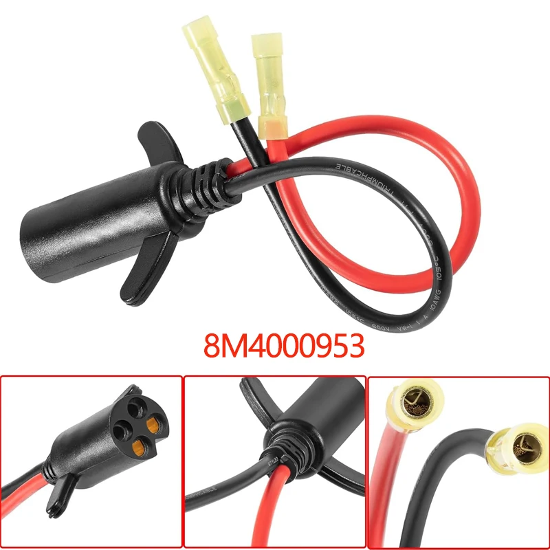 Quick Connector Electrical Power Plug 2-Prong Fits for 50A / 12-Volt / 24-Volt / 36-Volt Trolling Motors - 8M4000953