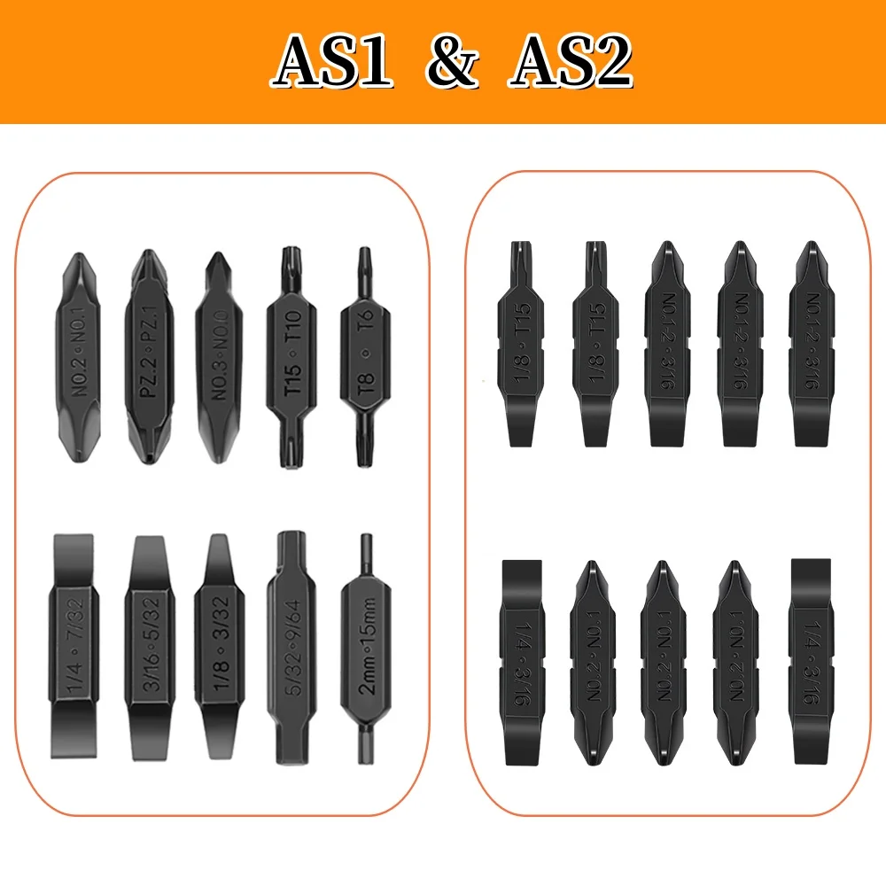 NexTool 10PCS Bit Kit Set AS2 Screwdriver Bit Set for Pocket Tools E1 Flagship Captain Hand Tools Multi-tool Outdoor Repairs