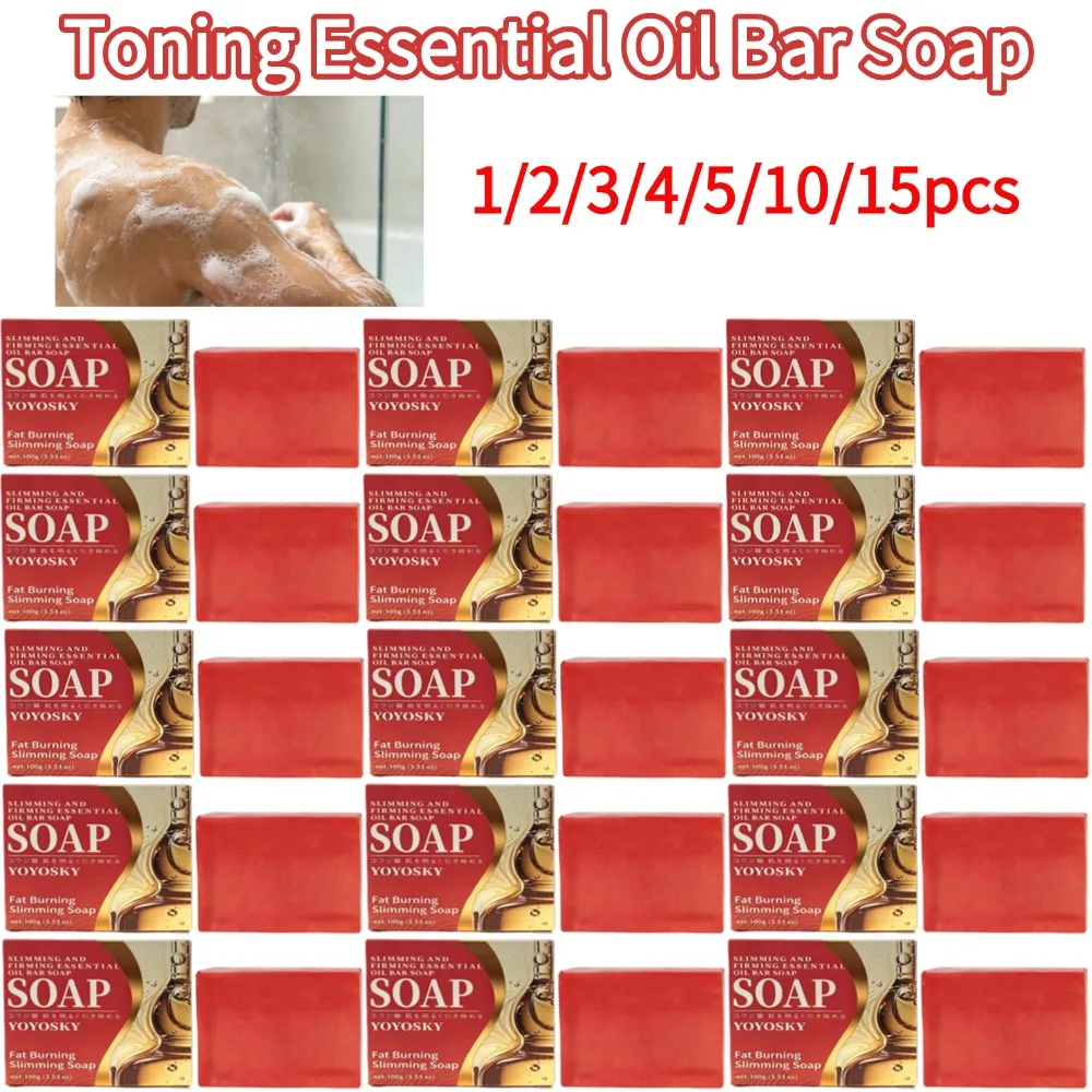 Kojic Acid and Essential Oil Bar Soap Massage Soap Handmade Soap for Face Body Cleansing Skin Care Toning Essential Oil Bar Soap