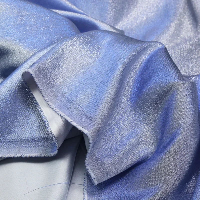 Tessuto di raso scintillante sfumato colorato fatto a mano fai da te vestiti per bambole costumi di scena sfondo tessuti firmati per cucire