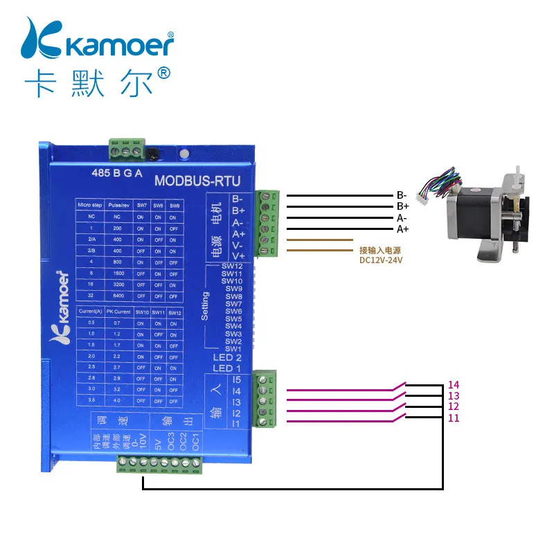 Step Motor Controller Driver Board Internal/External Speed Adjustment Dial Switch Relay Trigger Control PLC Control