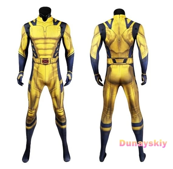 Macacão Wolverine masculino, James Howlett, fantasia cosplay, armadura de ombro, impressão 3D, macacão zentai, super-herói Halloween, roupa masculina