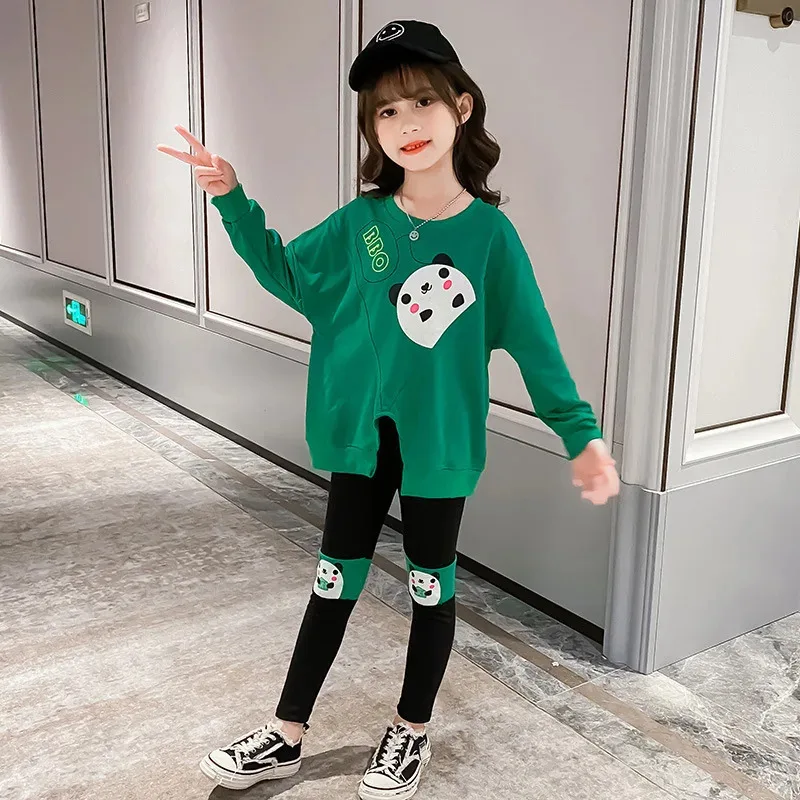 الربيع الفتيات مجموعة ملابس طفلة طويلة الأكمام الثعلب ملابس الطفل بلوزات و طماق الفتيات الخريف وتتسابق 3 4 5 6 7 8 9 10 12 سنة