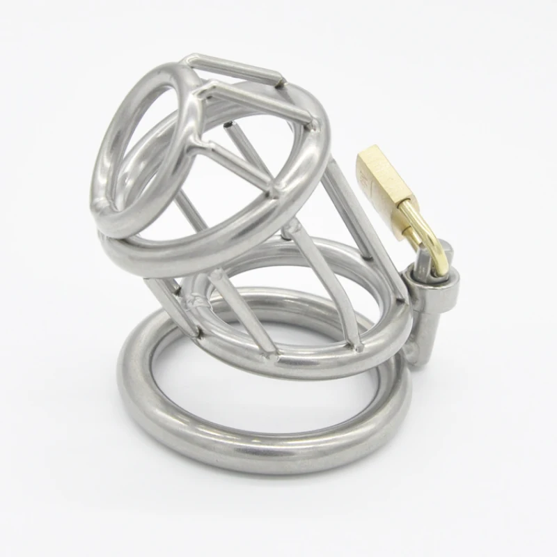 CHASTE BIRD Stainless Steel New Male Cock Cage Chastity Device Penis Ring  Cock Belt With Padlock Adult Game Men Sex Toy A158