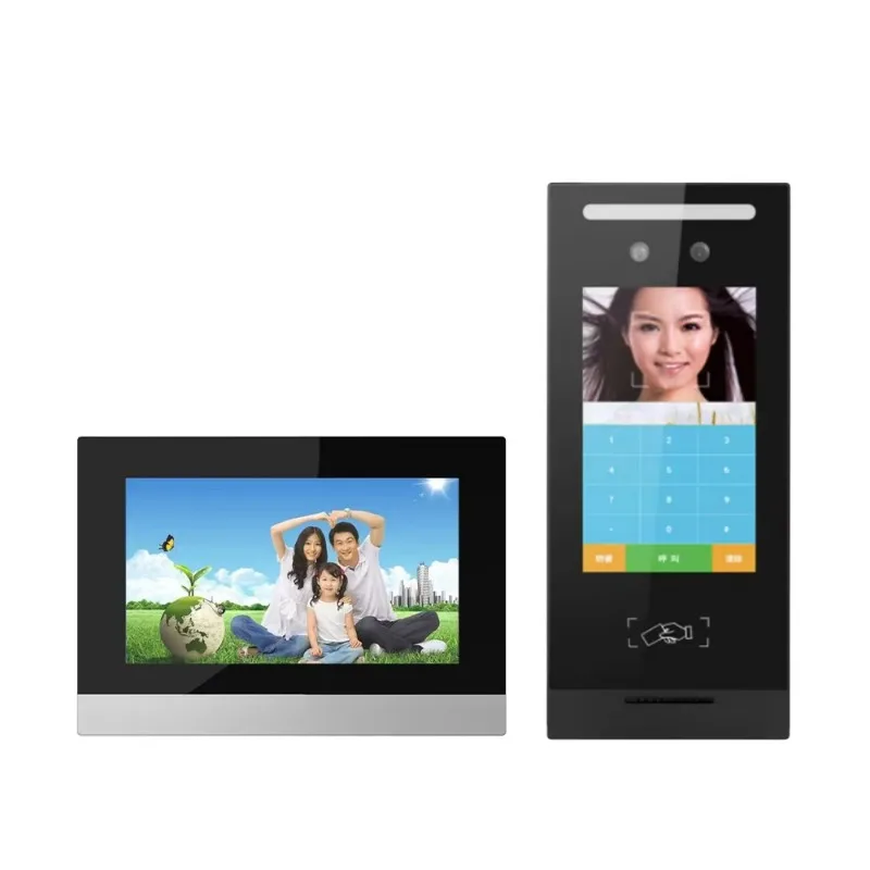 DC63KRG-IC Facial Recognition Digital Building Visual Intercom Access Control System 8 Inch LCD Screen