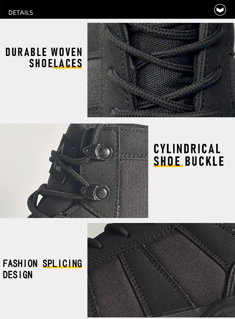 Stahlkappen-Arbeitsschuhe Unzerstörbare Sicherheitsschuhe für Männer Stoßfeste, durchtrittsichere Bergbaustiefel Modische Herren-High-Top-Stiefel Sneakers – Detail 14