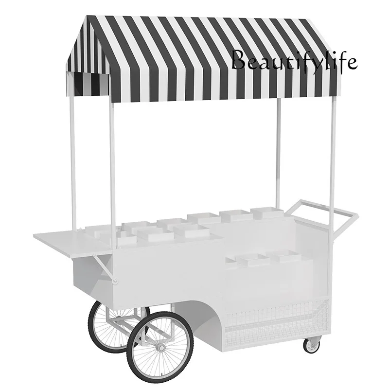 

European wrought iron float Flower supermarket Creative outdoor promotional car Flower shop Outdoor flower stand