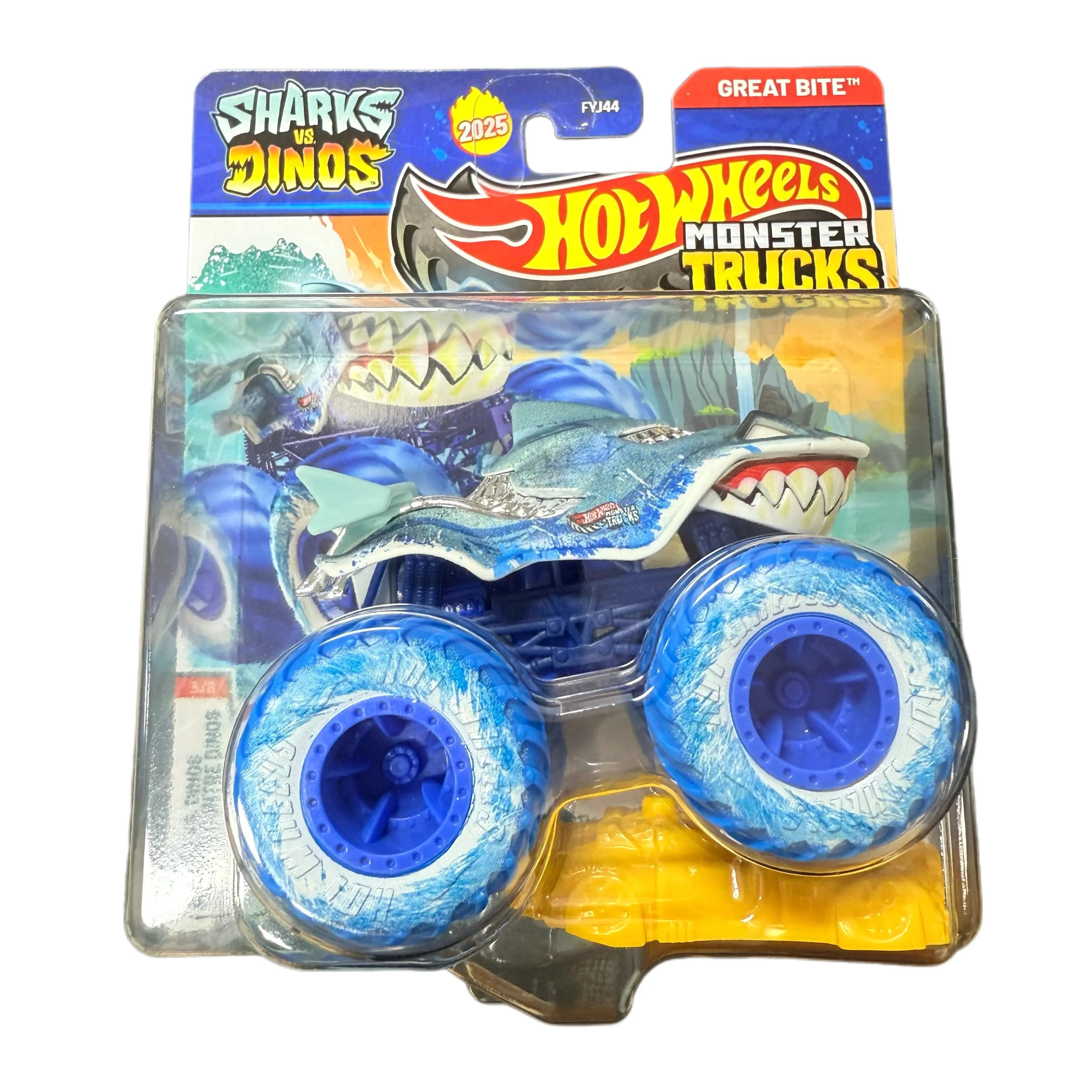 2025 Hot Wheels Cars MONSTER TRUCKS GREAT BITE TIGER SHARK DODGE CHARGER R/T Metal Die-cast Model Collection Toy Vehicles FYJ44