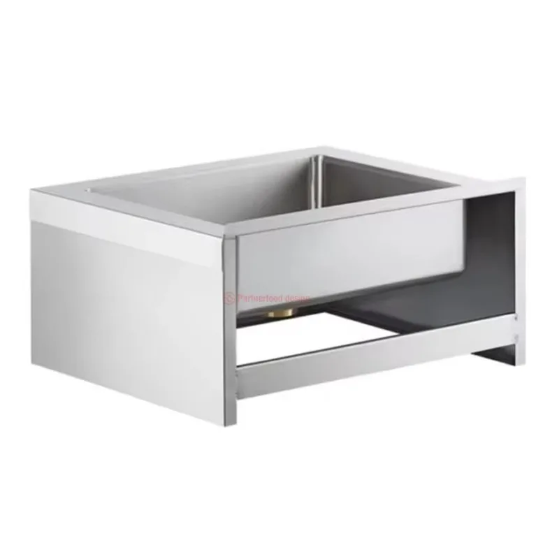 Stainless Steel Sink Bowl Commercial Mop Sink with Drain Basket