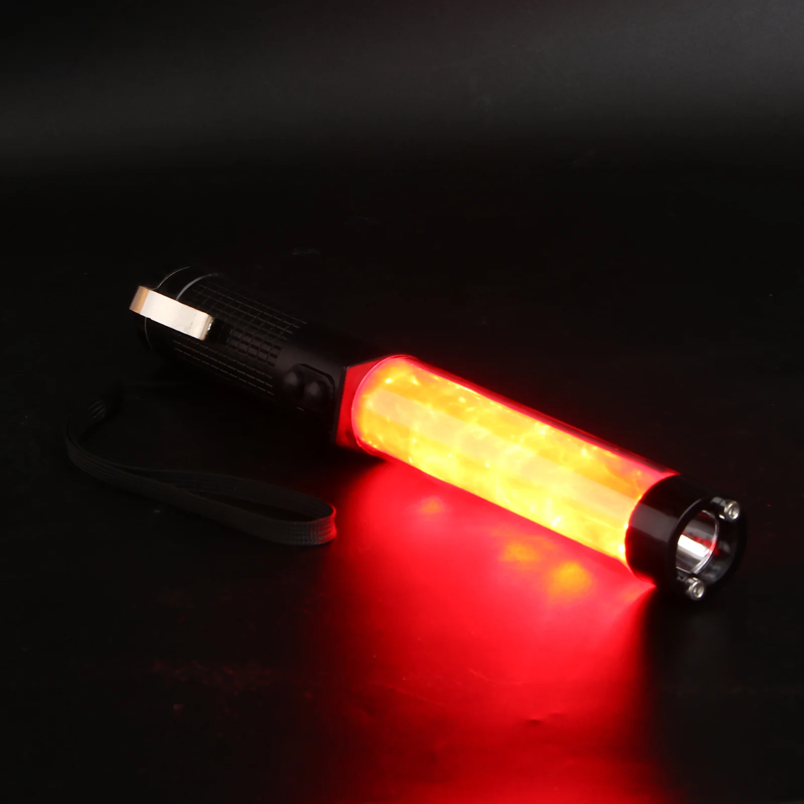 

1PC 30CM Portable LED Lamp Fire Control Traffic Whistle Broken Window Emergency Roadside Beacon Magnet Hook Fire Bat