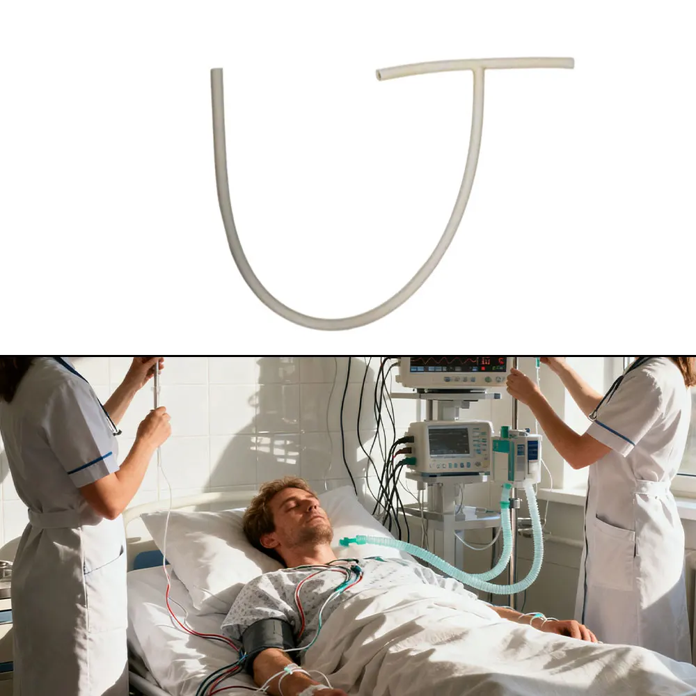 1-10PCS Disposable Medical T-type Bile Duct Drainage Tube Latex Silicon Cystic Duct Biliary Drainage Independent Packaging