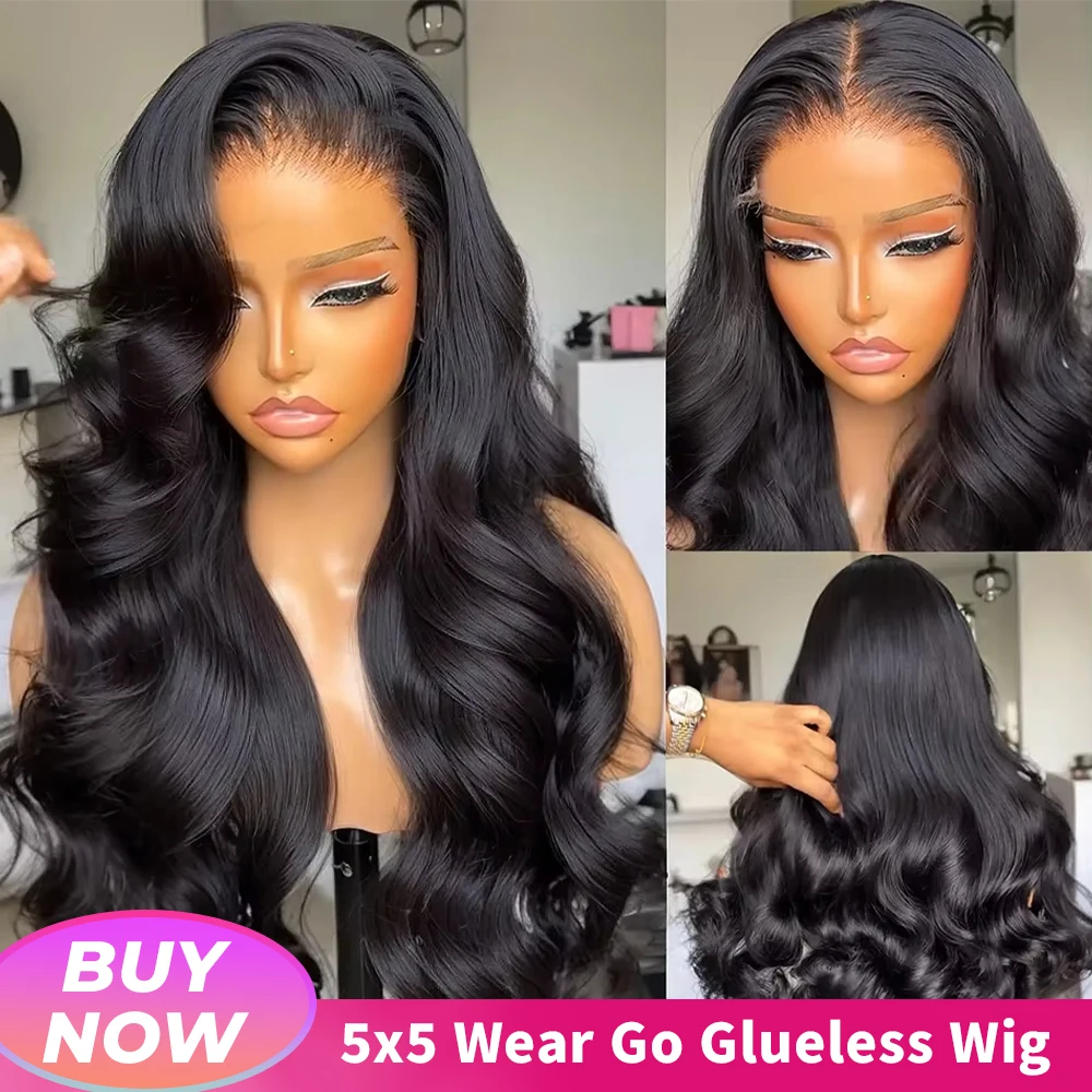 

Body Wave Pre Cut Lace Glueless Wig Human Hair 5x5 Lace Closure Wig Brazilian Remy Glueless Wig Human Hair Ready To Wear Wigs