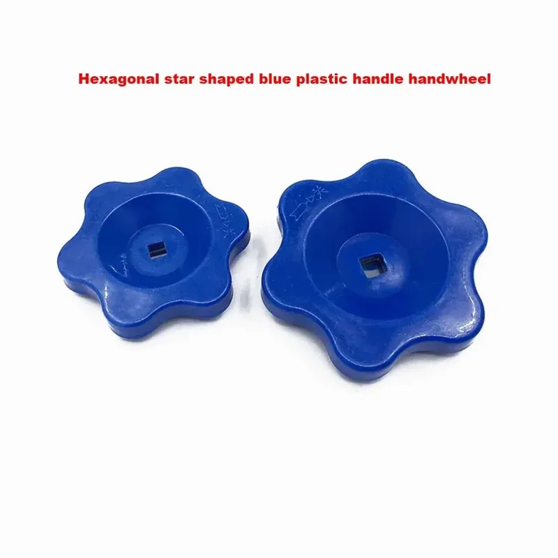 

Plum Blossom Square Hole Handle Valve Switch Knob Hexagonal Star Blue Plastic Handwheel