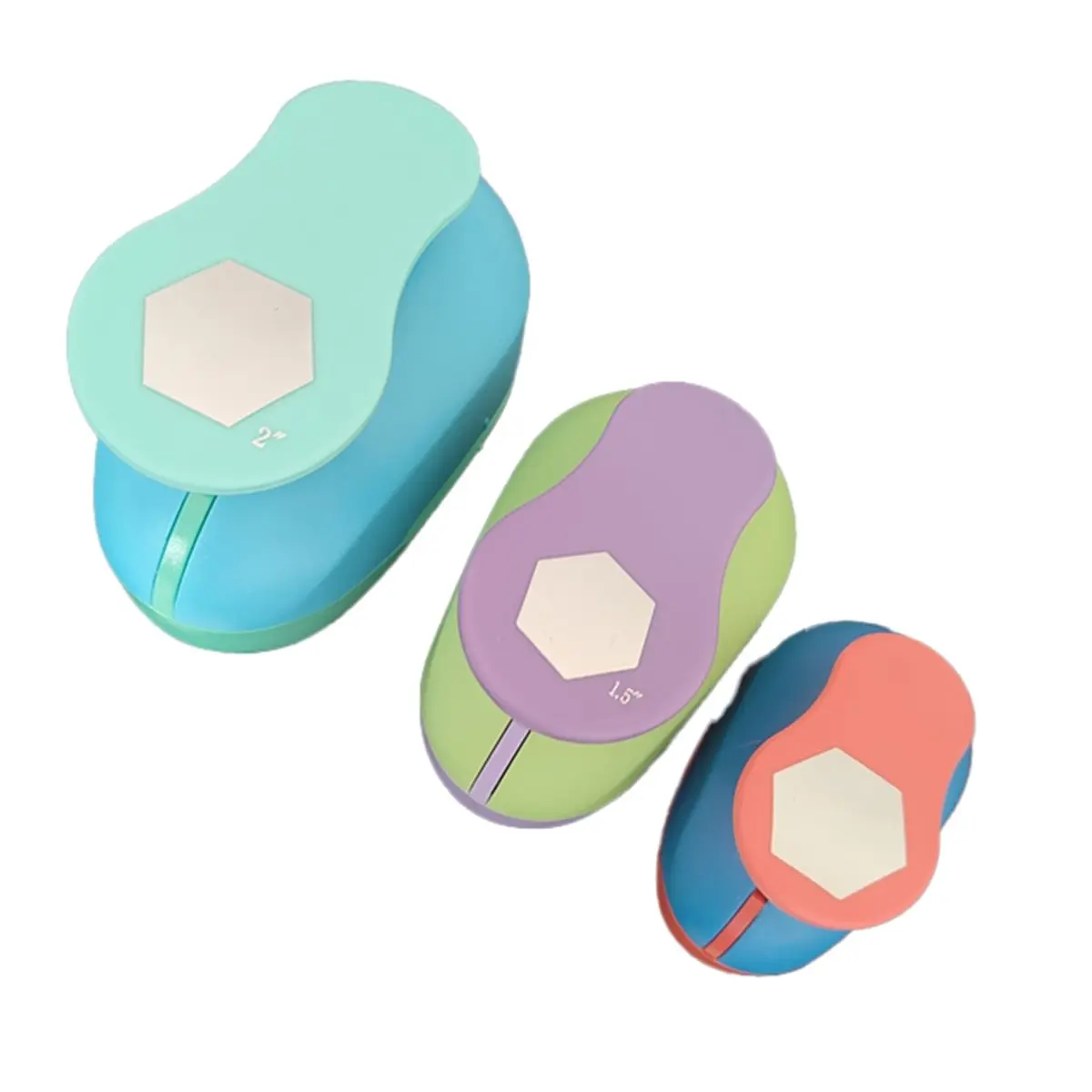 HITL Hexagon Paper Cutter for Crafts Hole Puncher Punches Tool 25mm 33mm 50mm Card Making Scrapbooking School Embossing