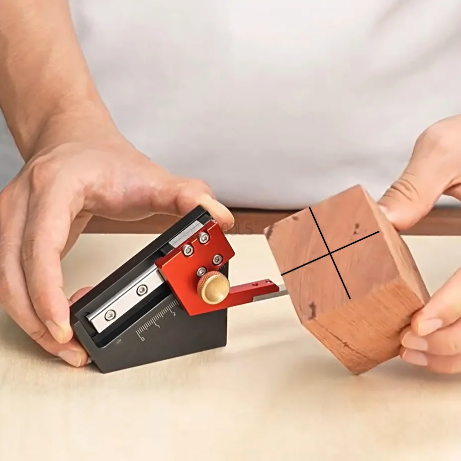 Mini 1/2 Marking Gauge with Scale Center Finding Height Setting Gauge for Table Saw Mortise Tenon Making Woodworking DIY Tool