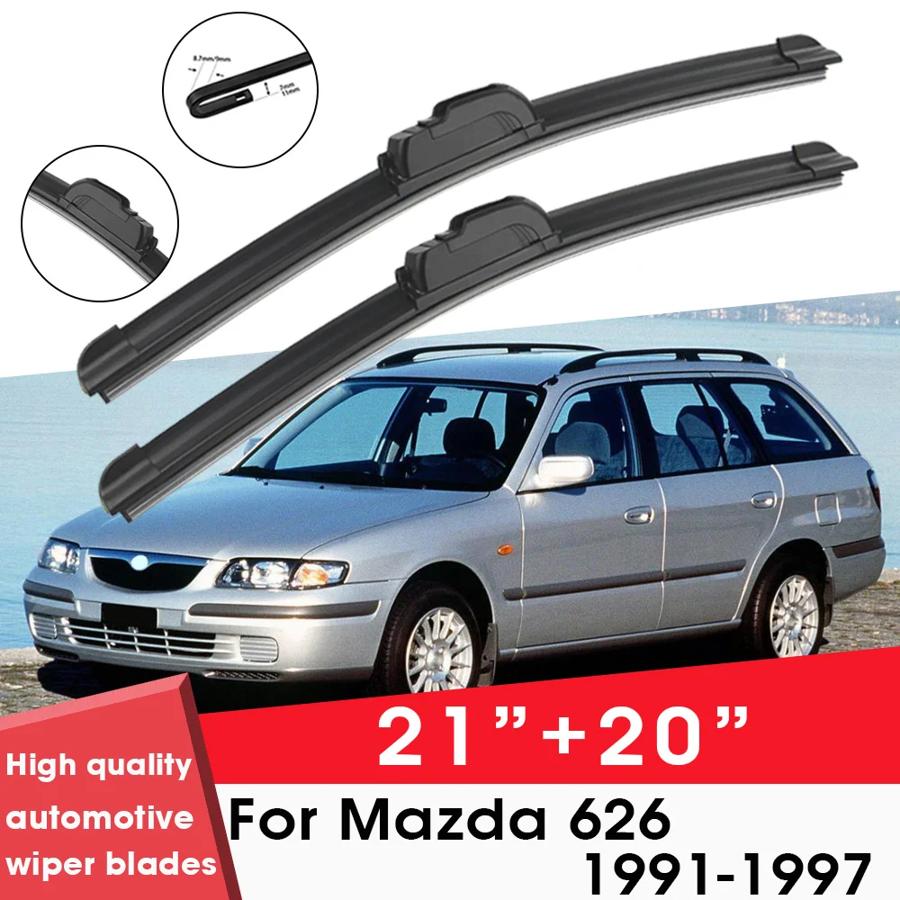 

Car Wiper Blade Blades For Mazda 626 1991-1997 21"+20" Windshield Windscreen Clean Rubber Silicon Cars Wipers Accessories