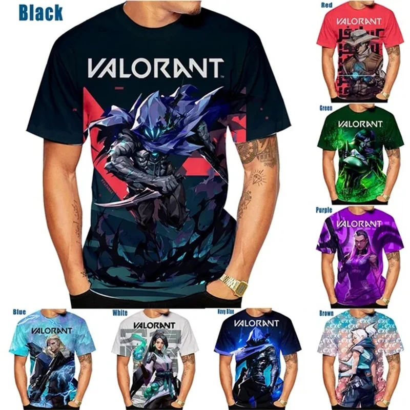 

Game Valorant 3d Printed Men T-Shirts Women Children Casual Short Sleeve T-Shirt Valorant Harajuku Fashion Streetwear Y2k Tops
