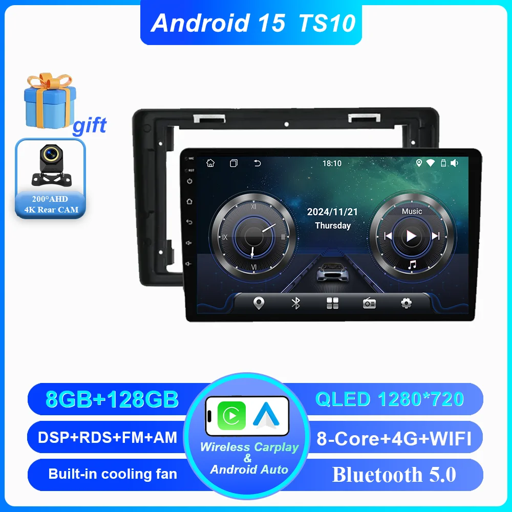 Auto Android 15 Radio Stereo Voor Citroen Berlingo B9 Peugeot Partner 2008-2019 draadloze CarPlay Android Auto Geen 2 din 2din DVD