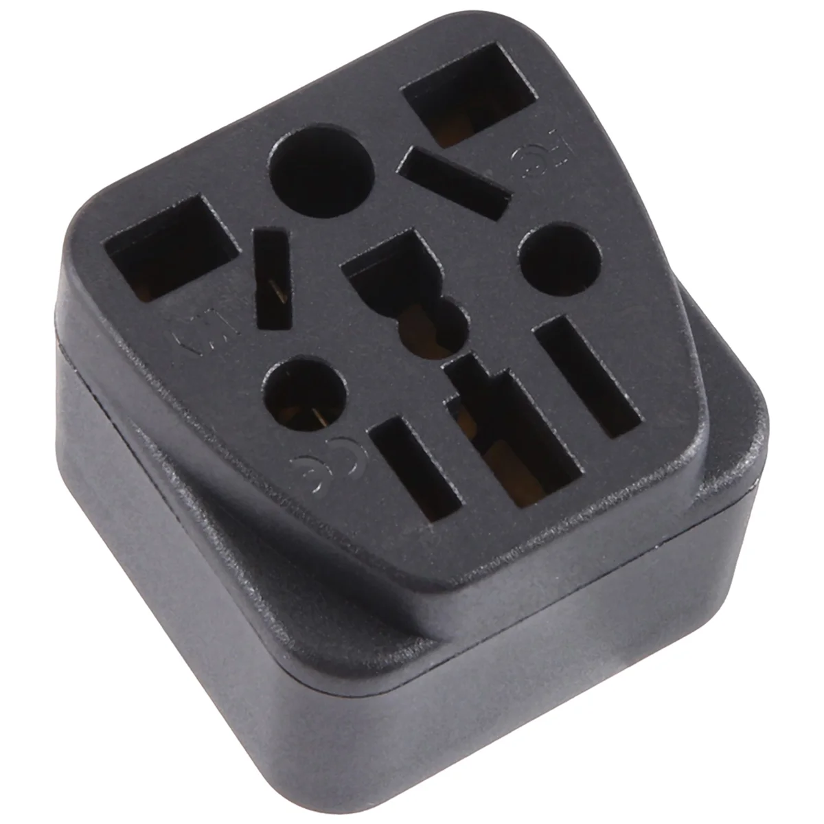 US Travel Plug Adapter EU/UK/AU/In/CN/JP/Asia/Italy/Brazil to USA (Type B), 3 USA Plug, Charger Converter Black