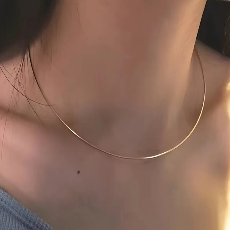 Women's Elegant Minimalist Necklace Adjustable Loop Design Suitable Daily Casual Formal Clothing Women's Valentine's Day Gift