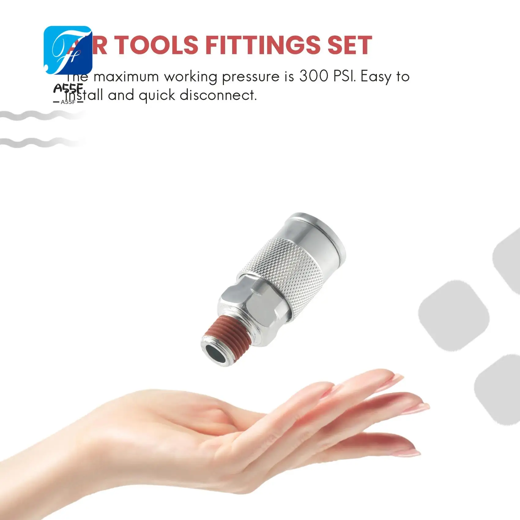 

A55F-14 Pieces 1/4 Inch Npt Quick Connect Air Coupler And Plug Kit For Air Compressor Accessories Fittings