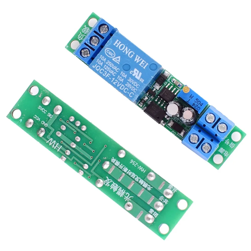 1X DC 12V Adjustable Signal Trigger Timing Timer Delay Turn Off Delay Timer Switch Automatic Start Relay Module W/ Optocoupler