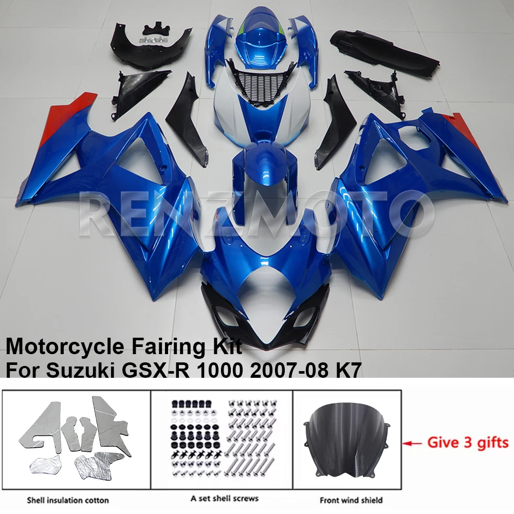 

Motorcycle Set Body Kit Fairing For Suzuki GSX-R 1000 2007-2008 K7 GSXR 1000 Plastic Guard Plate Accessories Shell S1007-116a