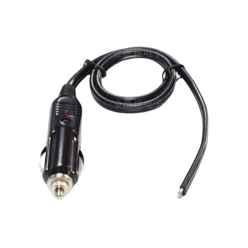 Full Copper 1.31 Square Cigarette Lighter Male Head Cable - 12V15A High Power Adapter Cable - 15A Car Charger - 60cm