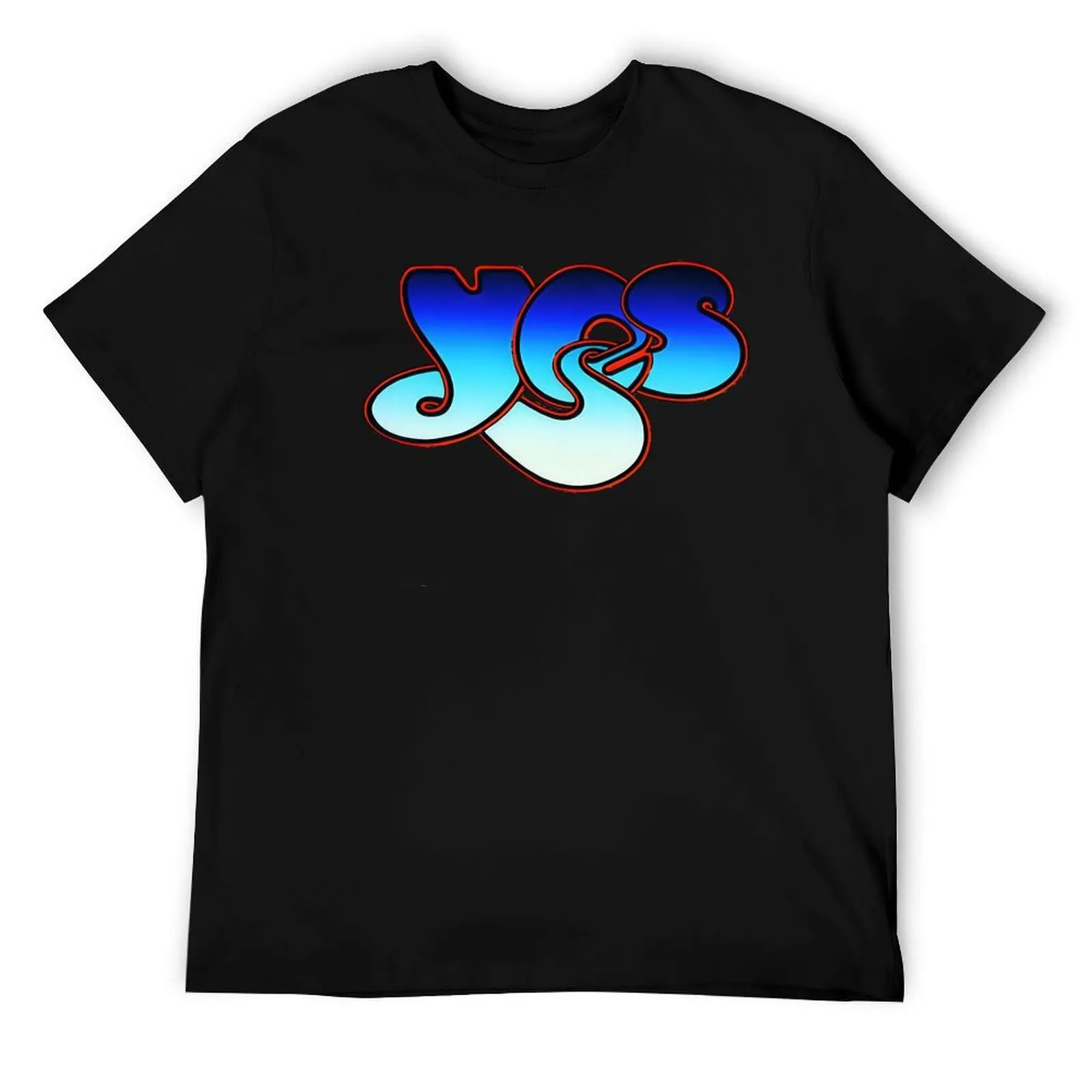 Blue Yes Logo T-Shirt man t shirts for men t shirt man plain T-Shirt