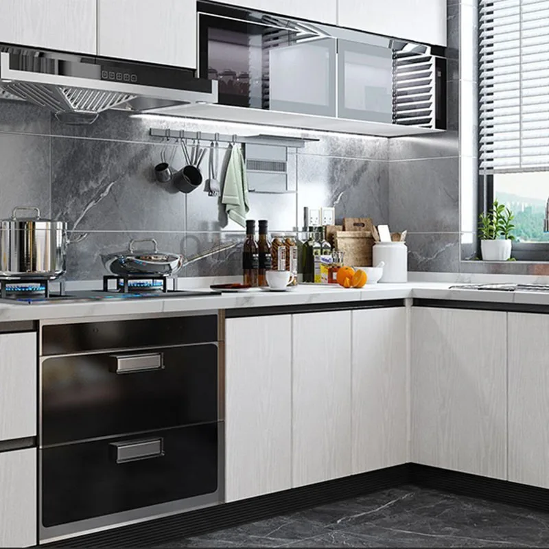 Kitchen Home Decoration White Wood Grain Self-adhesive Paper Furniture Wallpaper Sticker Table PVC Waterproof Wall Stickers 40cm