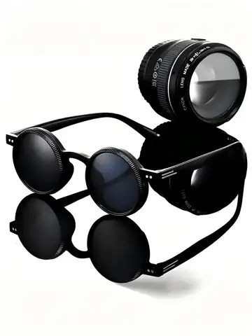 2025 New Retro Adjustable Zoom Round Frame Sunglasses Polarized Sunscreen Outdoor Men's Premium Sunglasses Women