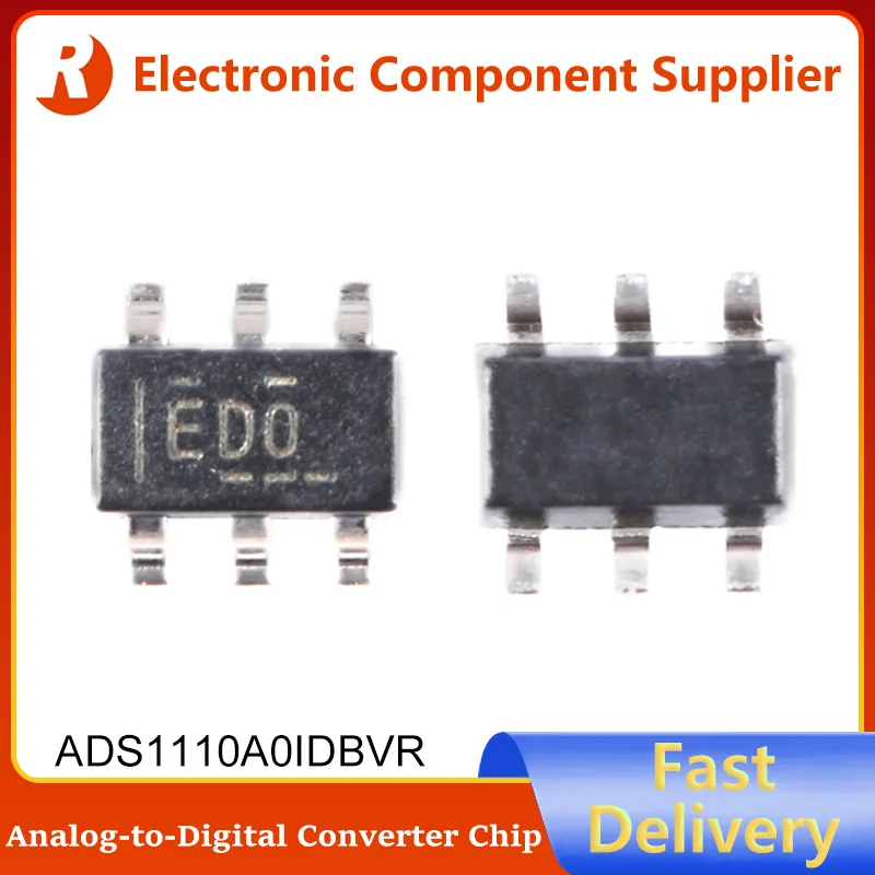 

10Pcs ADS1110 ADS1110A ADS1110A0IDBVR SOT-23-6 SOT23 New Original 16-bit A/D Conversion Chip Analog-to-Digital Converter IC Chip