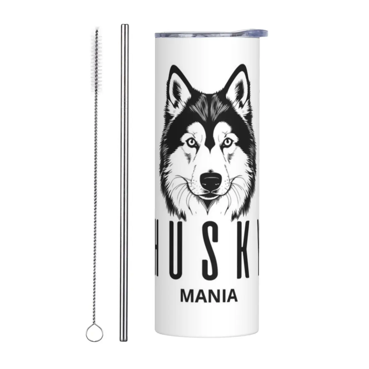 SIBERIAN HUSKY MANIA Stainless Steel Tumbler Vacuum Insulated Mug Thermal Cold Cups Straw With Lid 20oz