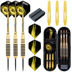 CyeeLife 26g Professional Dart Set 3PCS Steel Tip Darts Flights Anti-Fall Hard Dart Pure copper Dart Flying For Dartboard