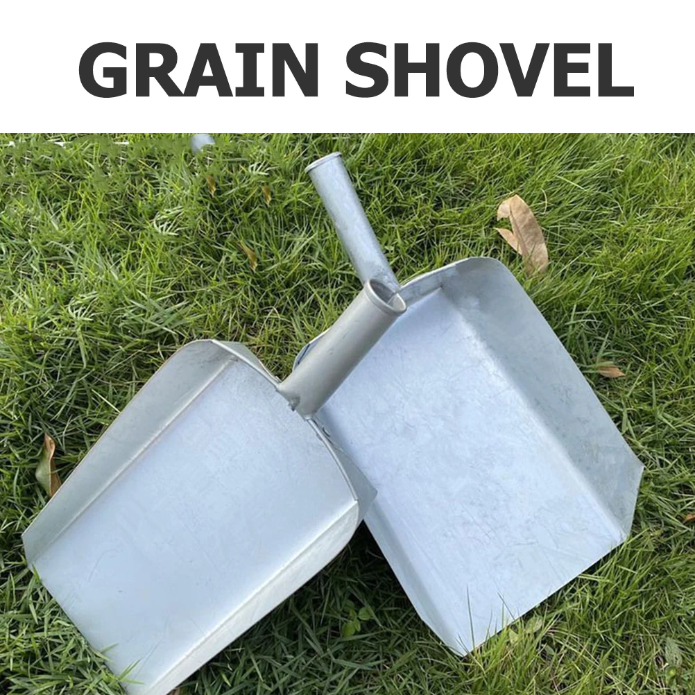 Heavy Duty Metal Scoop Iron Kitchen Shovel Multi Purpose Food Flour Spice Serving Tool For Home Bar Restaurant (L)