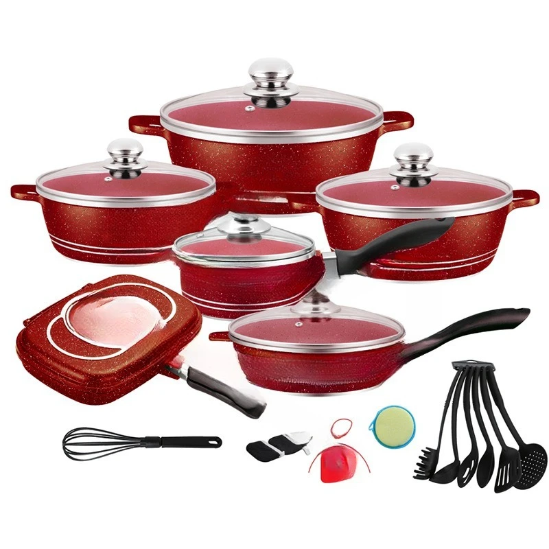 Aluminum pan 23-piece set Household kitchen non-stick