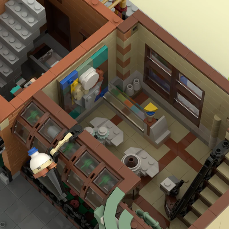 2904 stücke MOC Stadt Platz Kommerziellen Gebäude Modulare Modell Blöcke Montieren DIY Kreative Weihnachten Geschenk Idee Bildung Spielzeug Kinder