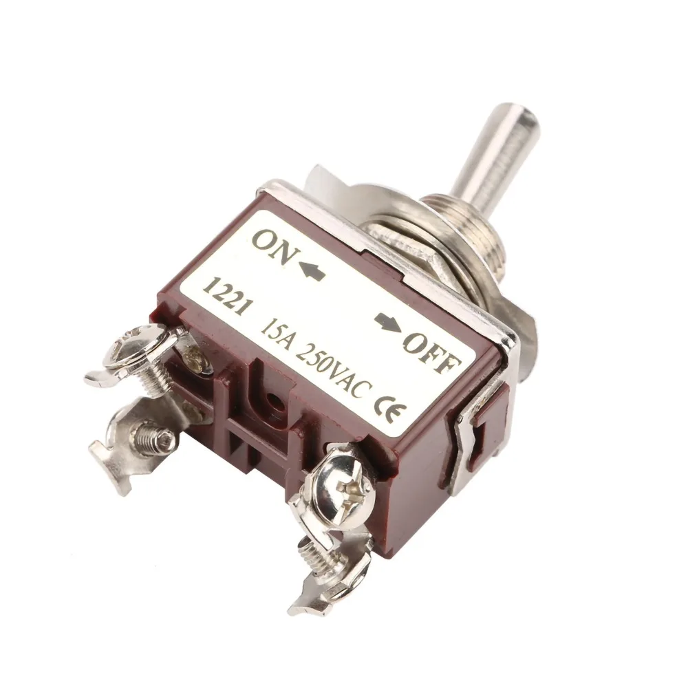 5Pcs 4 Pin Toggle Switch 12mm Mount Self-Locking Type On OFF Rocker Switch Mini Durable 2 Position Toggle Home Appliance