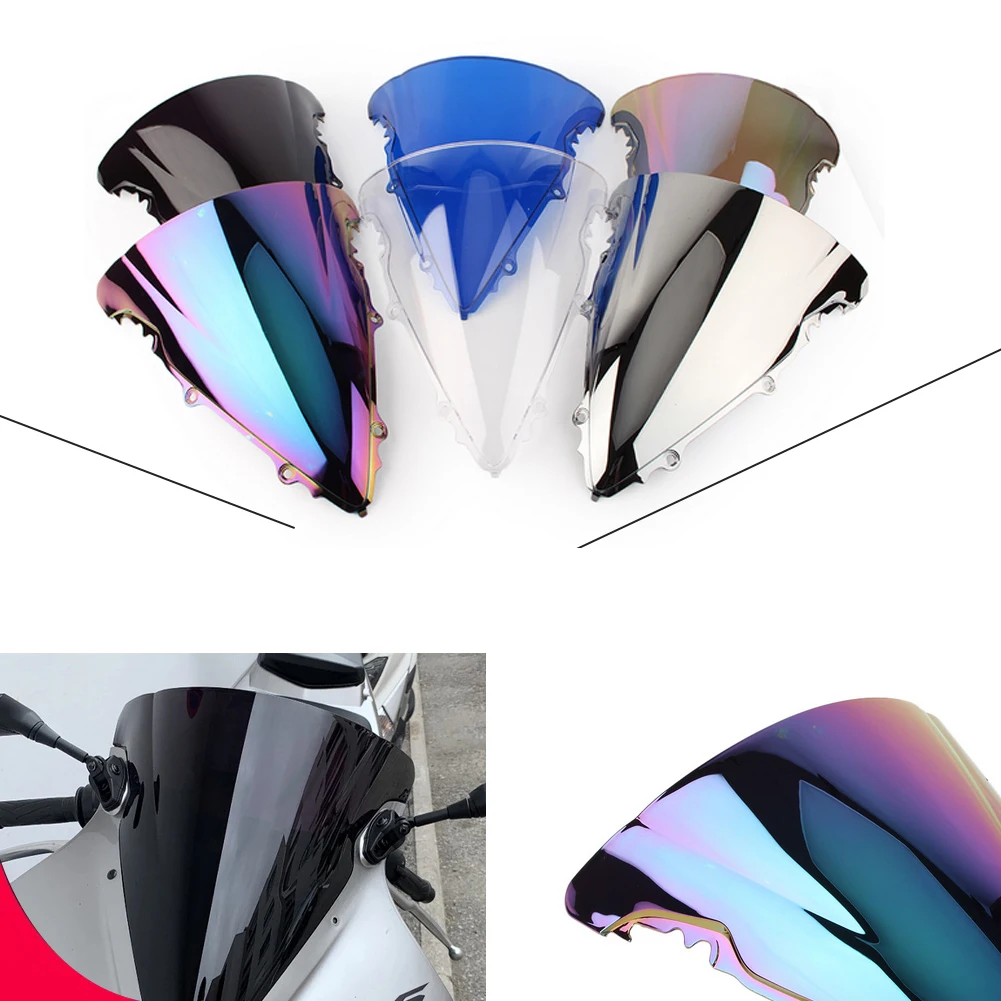 Deflector de parabrisas de doble burbuja para motocicleta, Protector de parabrisas para Yamaha YZF R6, 600, 2003, 2004, 2005, YZFR6, YZF-R6