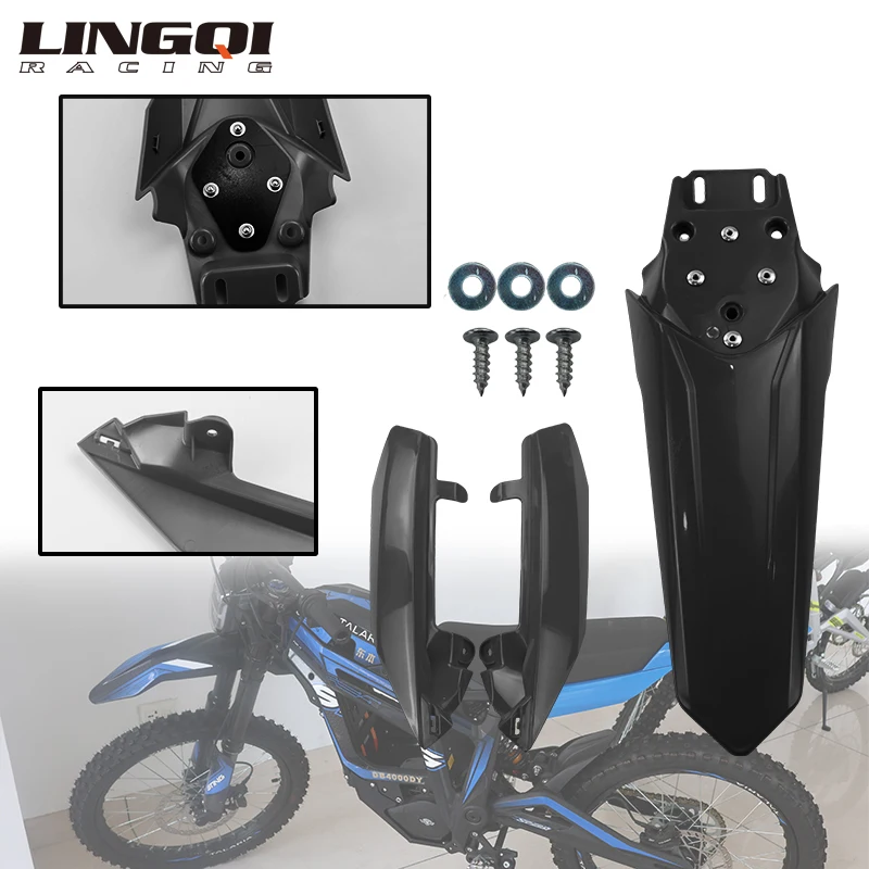 LINGQI RACING PP Plastic Parts Rear Wheel Fender and Side Panel 3 Colors Guard For TALARIA Sting R MX4 X3 Electric Bike Scooter