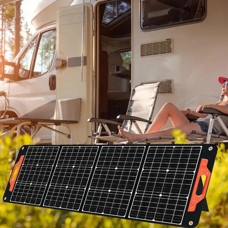 Solar OEM Mono Foldable Solar Panel 200W 18V with Handle High Efficiency for Outdoor Farm Pumping Water Camping Fishing
