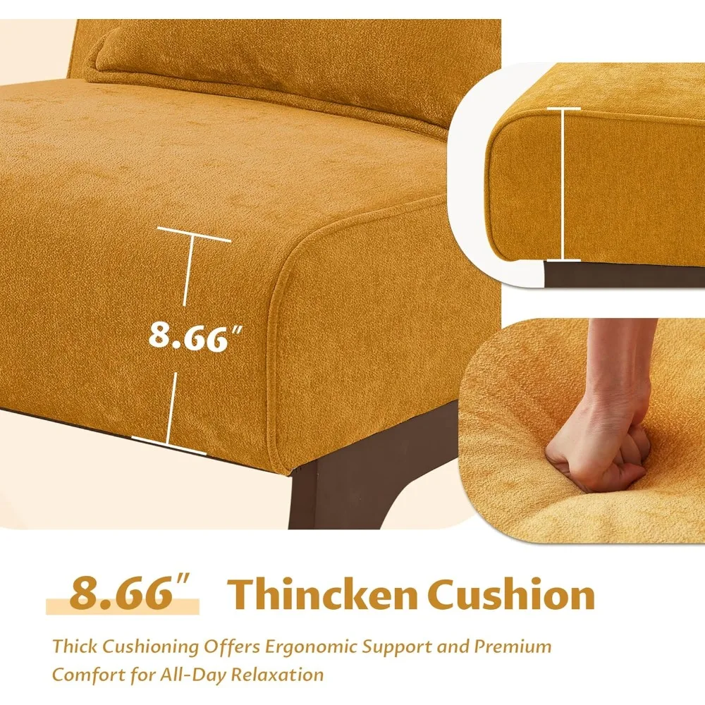 كرسي حديث مريح بأرجل خشبية ووسائد لغرفة المعيشة وصالة غرفة النوم