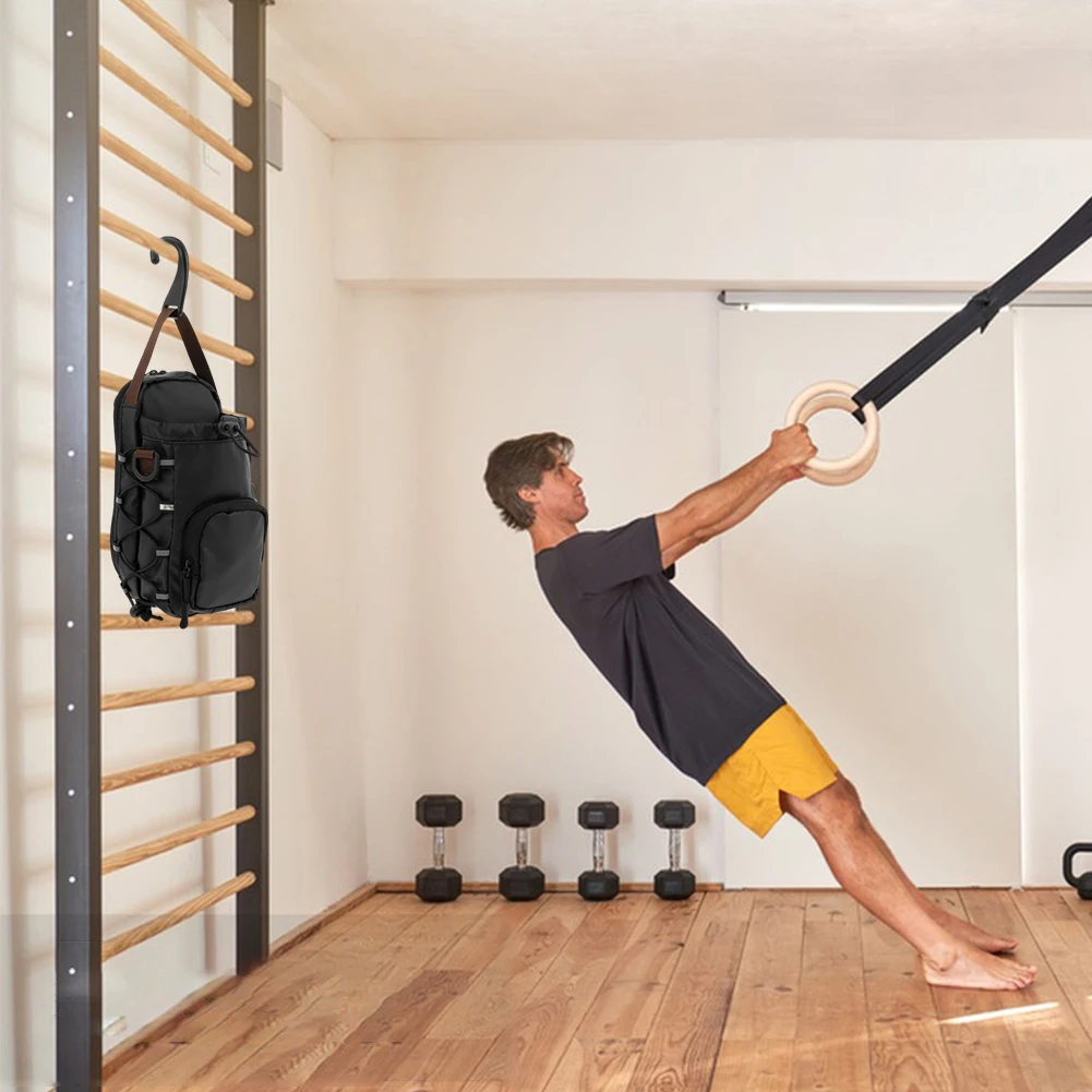 Borsa a tracolla magnetica da palestra con porta bottiglia d'acqua Borsa da petto da palestra Borsa porta bottiglia da palestra per uomo Donna Accessori da palestra Organizzatore