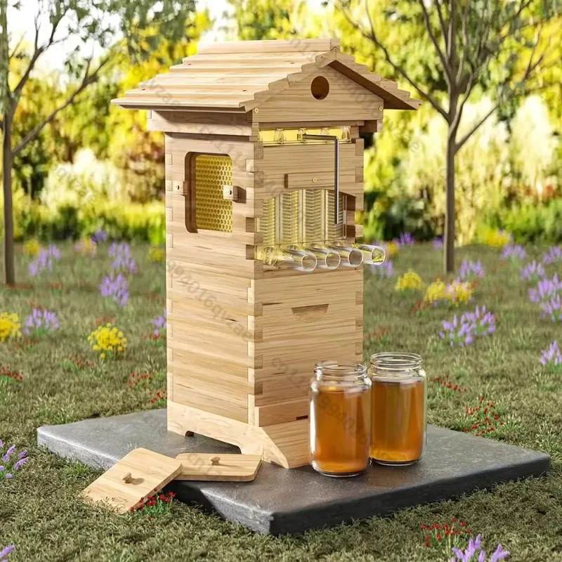 Mobile Beehive Mini Beehive with 4-piece Kit 6-frame Complete Beehive Kit