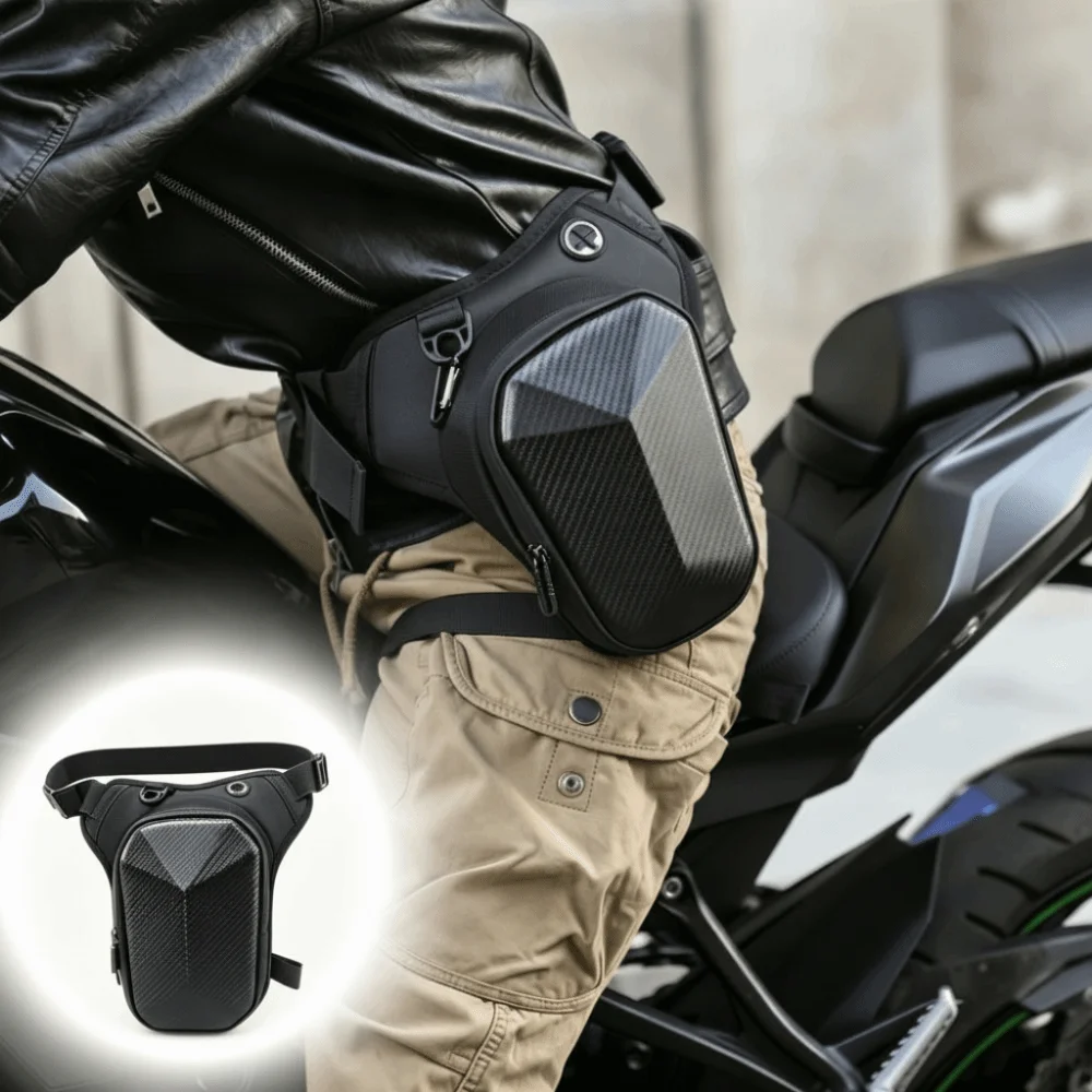 Waterproof Motorcycle Leg Bag Hard Shell Removable Leg Strap Thigh Bag EVA Material Portable Multifunctional Leg Pouch