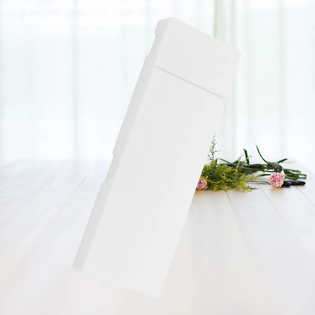 กล่องใส่ดินสอพลาสติกใสขนาดใหญ่ กล่องใส่อุปกรณ์เครื่องเขียนแบบเรียบง่าย กล่องใส่ดินสอสำหรับโรงเรียนและสำนักงาน ขนาด 21x7x2.5 ซม. สีขาว