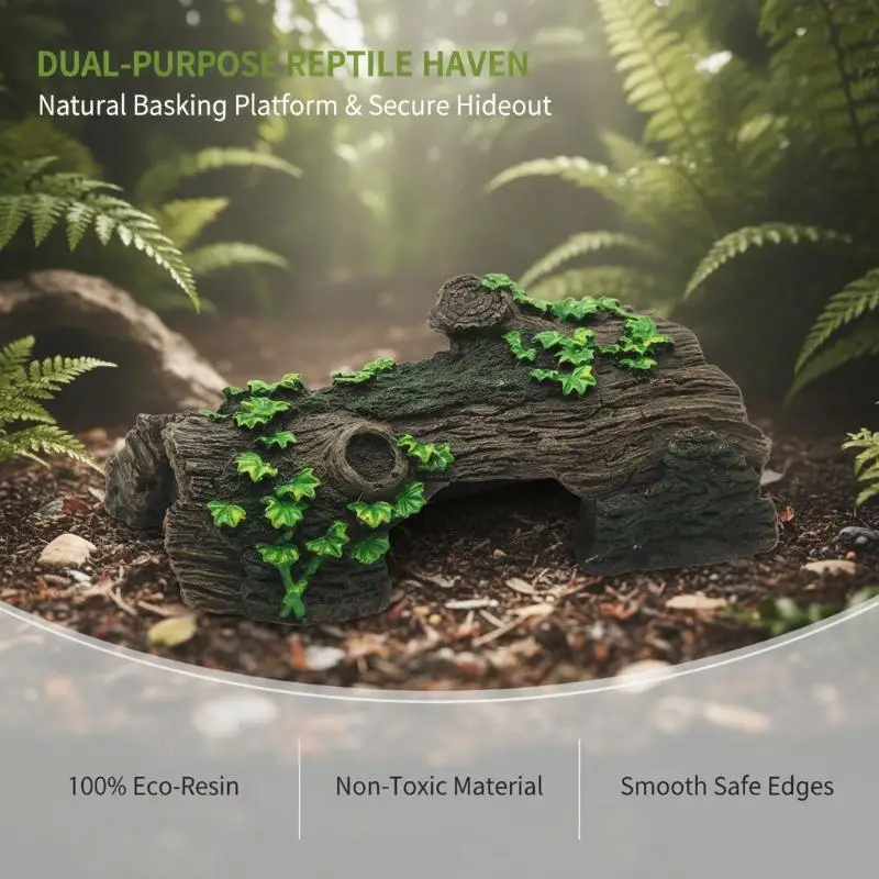 1Pcs Build Comfort Hideout Realistic Fish Tank Cave Ornament With Greenery Layout For Underwater Creatures Enhance Aquarium Vie