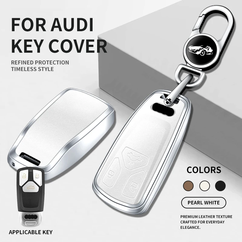 For Audi A4 A5 A4L S4 S5 Q3 Q5 Q7 TT 2017-2019 Metal Key Funda Protective Car Key Case Llavero Carcasa Llave Accessory Llave