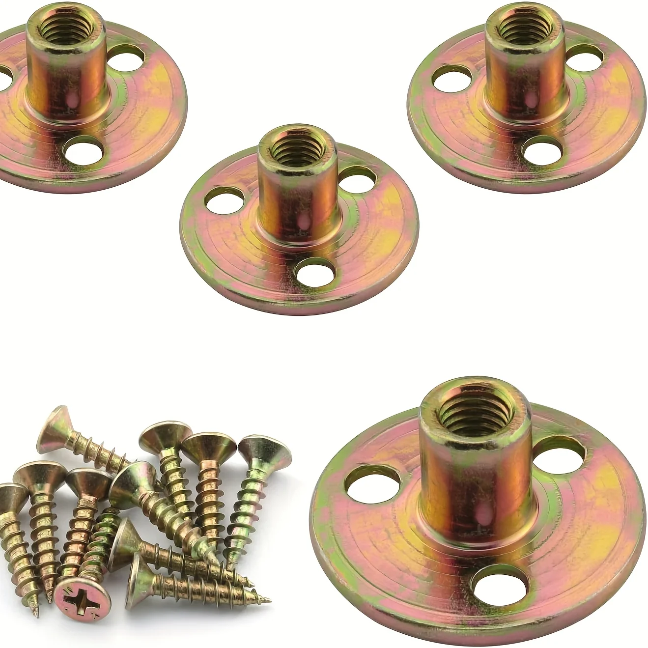 Ijzeren Plaat Moer Drie-gat Flensmoeren M6 M8 M10 Koppeling Draad Meubels Sluiting Slot Bank Meubelaccessoire Sluiting T-moeren