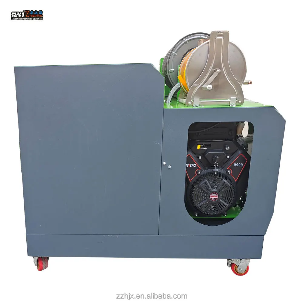 آلة تنظيف الصرف الصحي ذات الضغط العالي شديدة التحمل - 37 حصان 2900 رطل لكل بوصة مربعة مع بكرة خرطوم 50 مترًا لانسداد الصرف الصحي #4